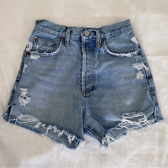 Agolde Dee Denim Shorts - Picture 1 of 5